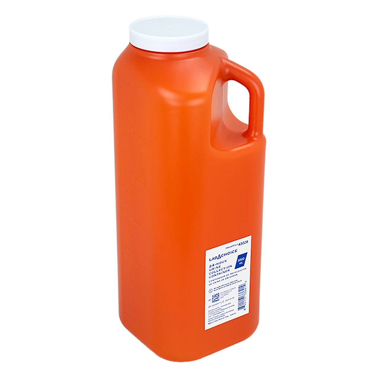 LabChoice 24-Hour Urine Collection Container, 3000 ml Capacity