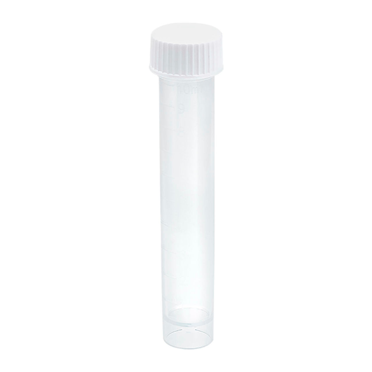 LabChoice Self-Standing Transport Tube with Screwcap, 10 ml Capacity, Clear