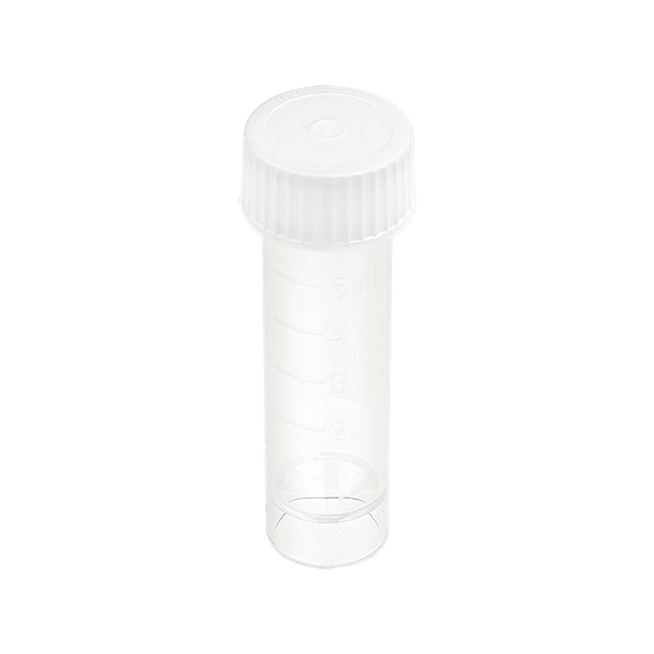 LabChoice Self-Standing Transport Tube with Screwcap, 5 ml Capacity, Clear
