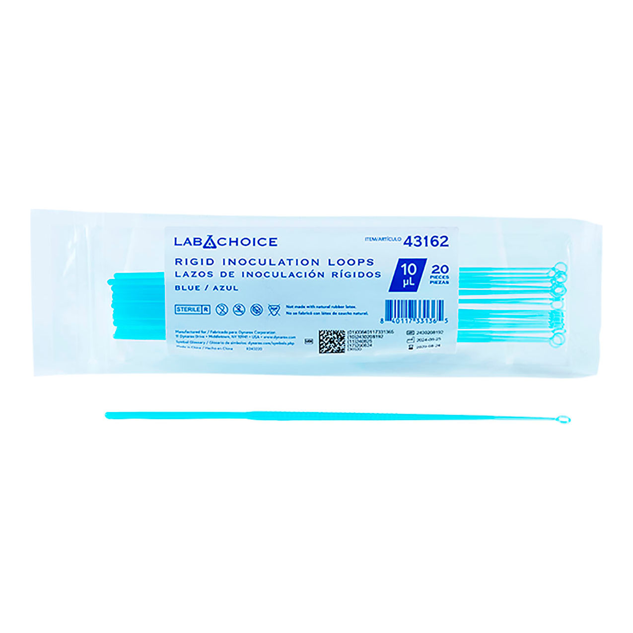 LabChoice Rigid Inoculation Loop, Sterile, 10l Capacity, Blue