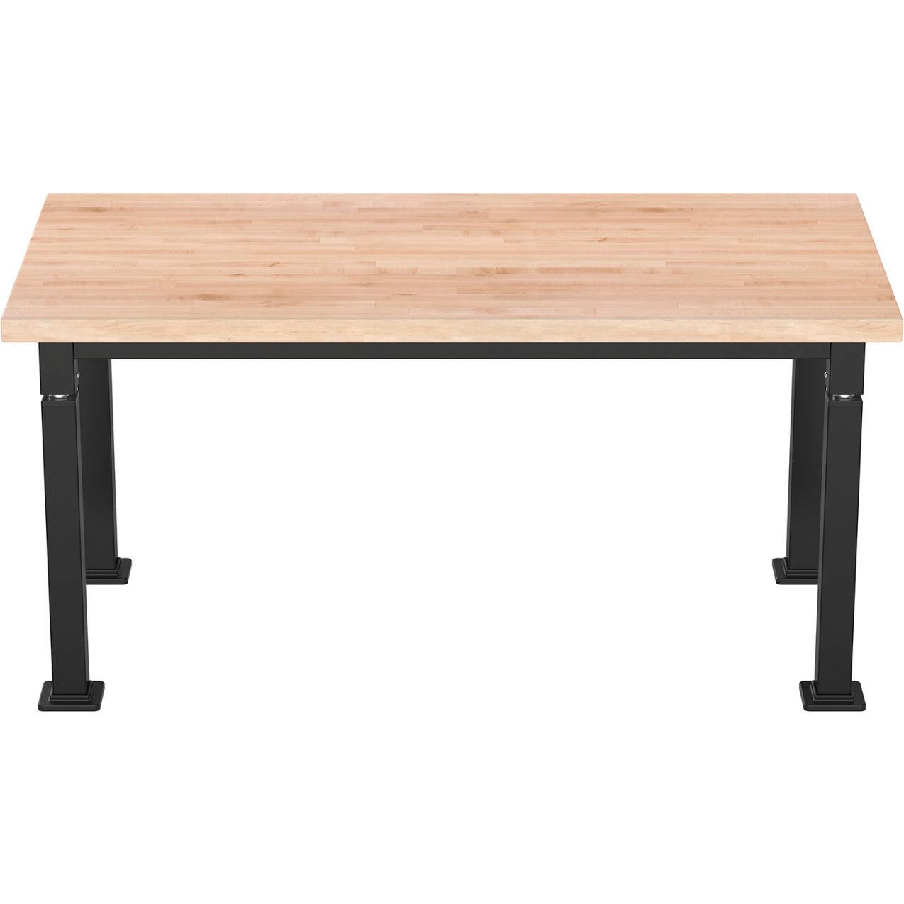 Aero-Lift Adj. Height Science Lab Table, Butcher Block Top, 60"L x 30"W x 42"H, Black
