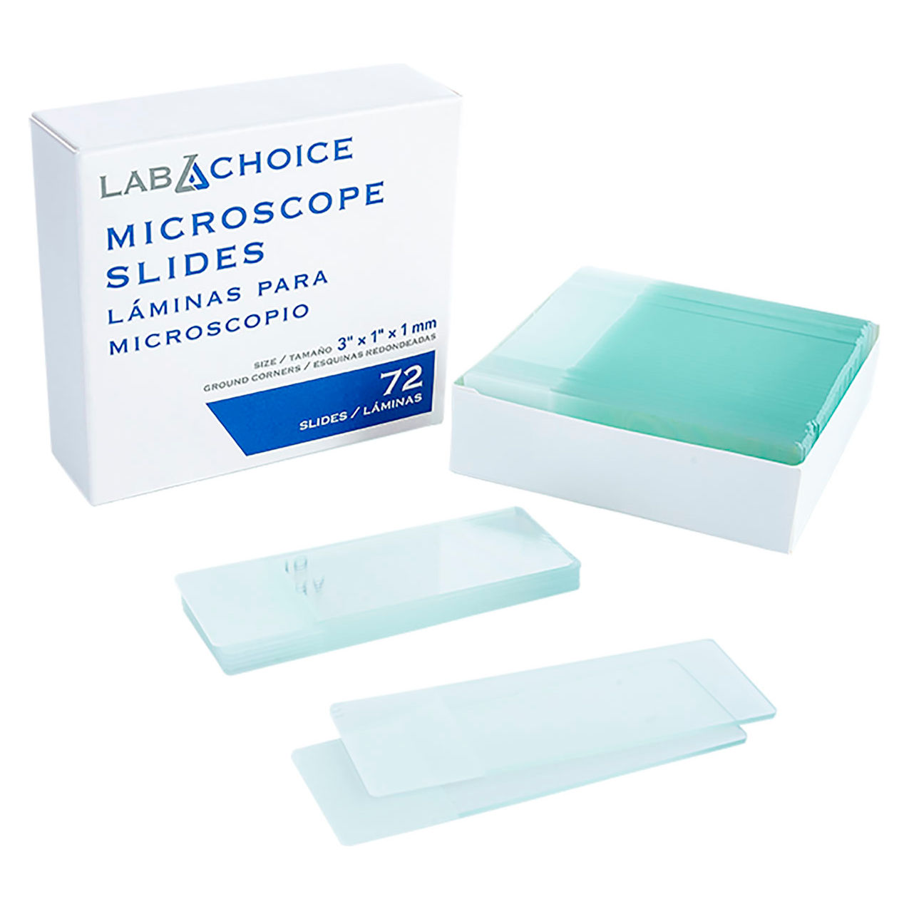 LabChoice Microscope Slides, Corner Grounded, Frosted