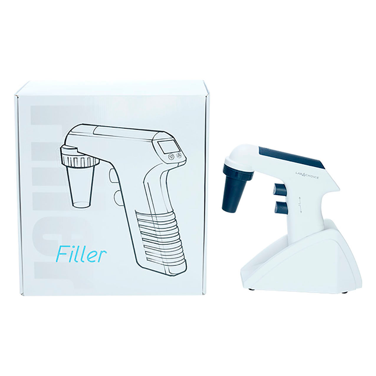 LabChoice Pipette Filler, Rechargeable For Serological Pipette, White