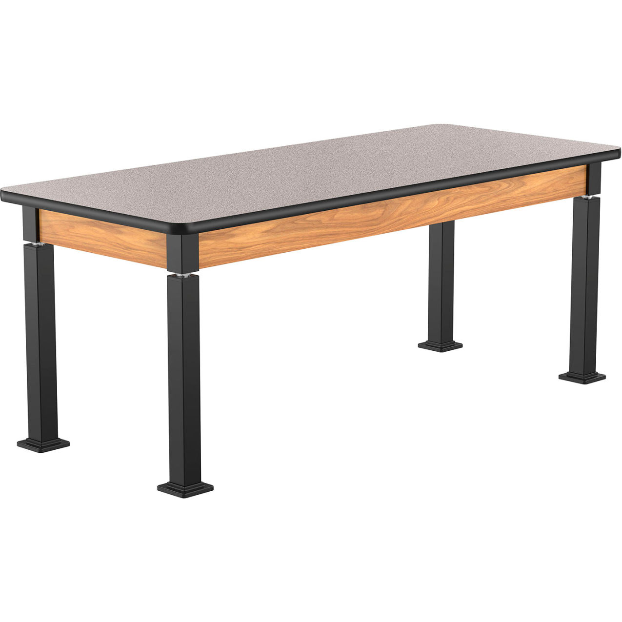 Aero-Lift Adjustable Height Science Lab Table, Laminate Top, 72"L x 30"W x 42"H, Ash