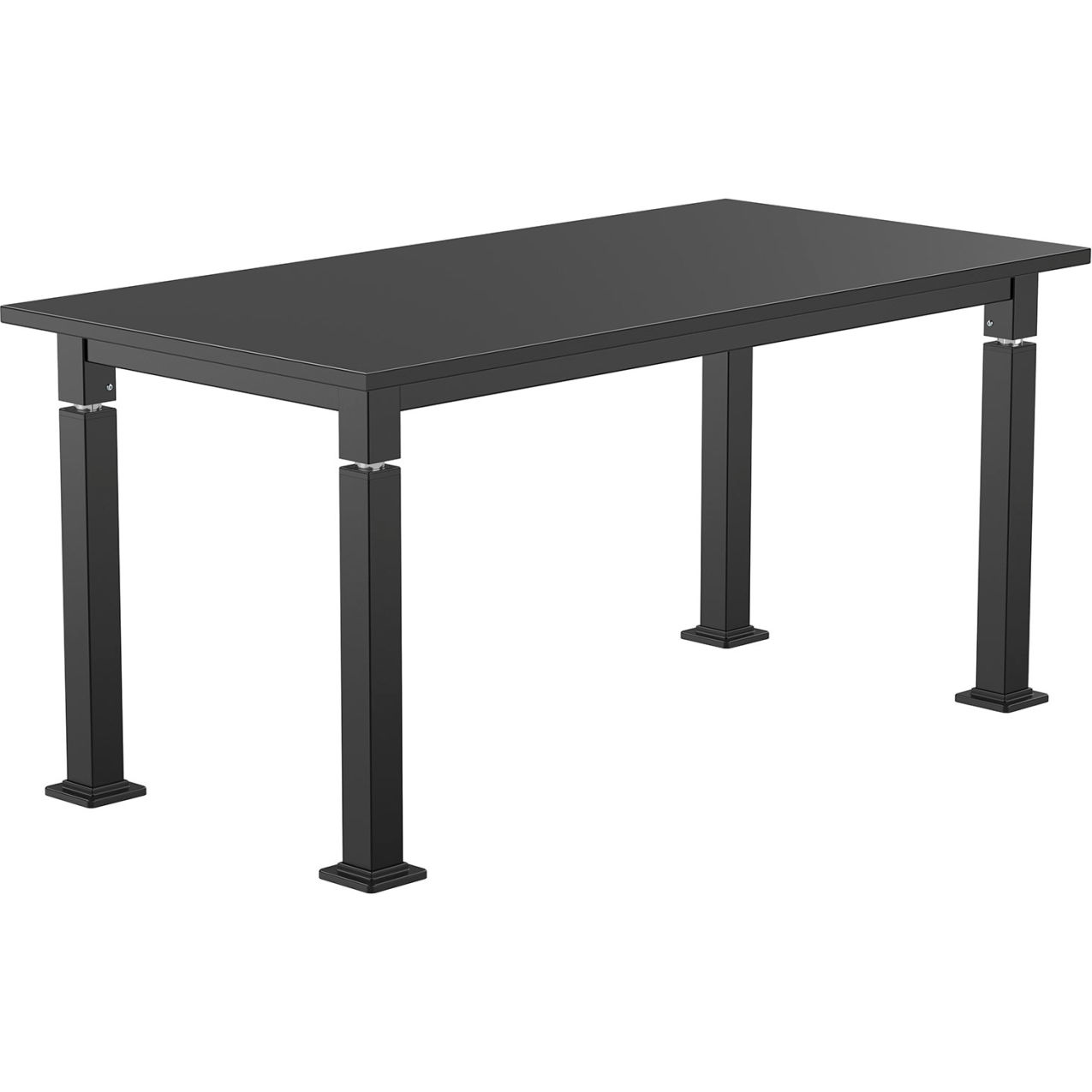 Aero-Lift Adjustable Height Science Lab Table, Chemical Resistant Top, 60"L x 30"W x 42"H, Black