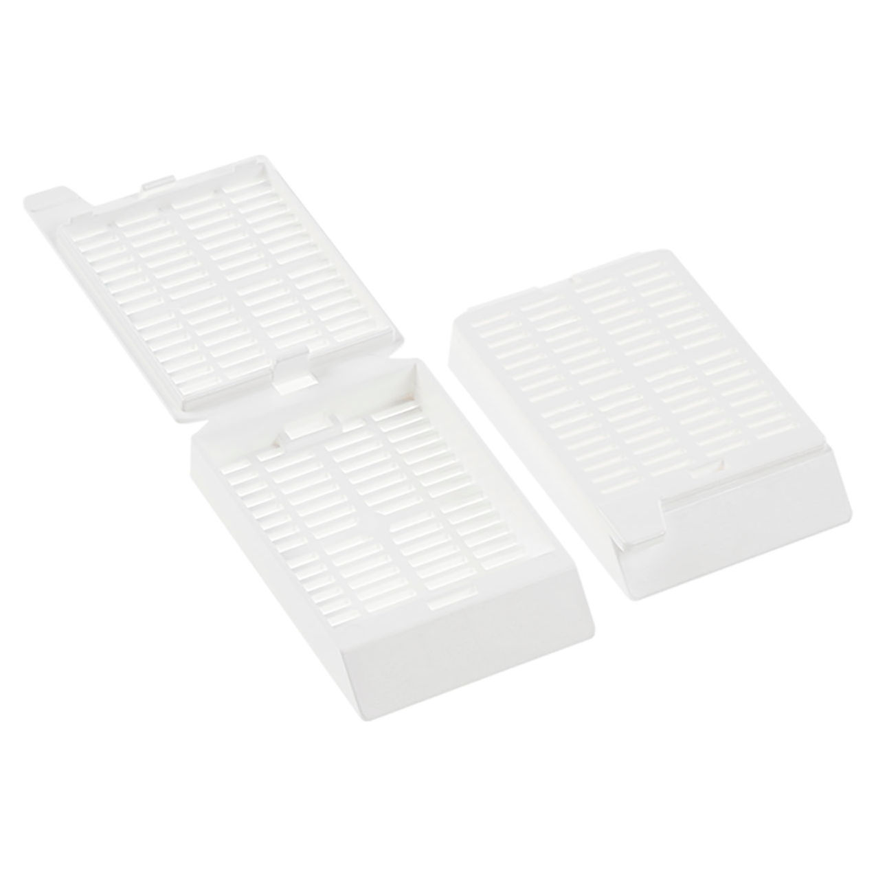LabChoice Histology Embedding Cassette with Attached Lid, Taped, White