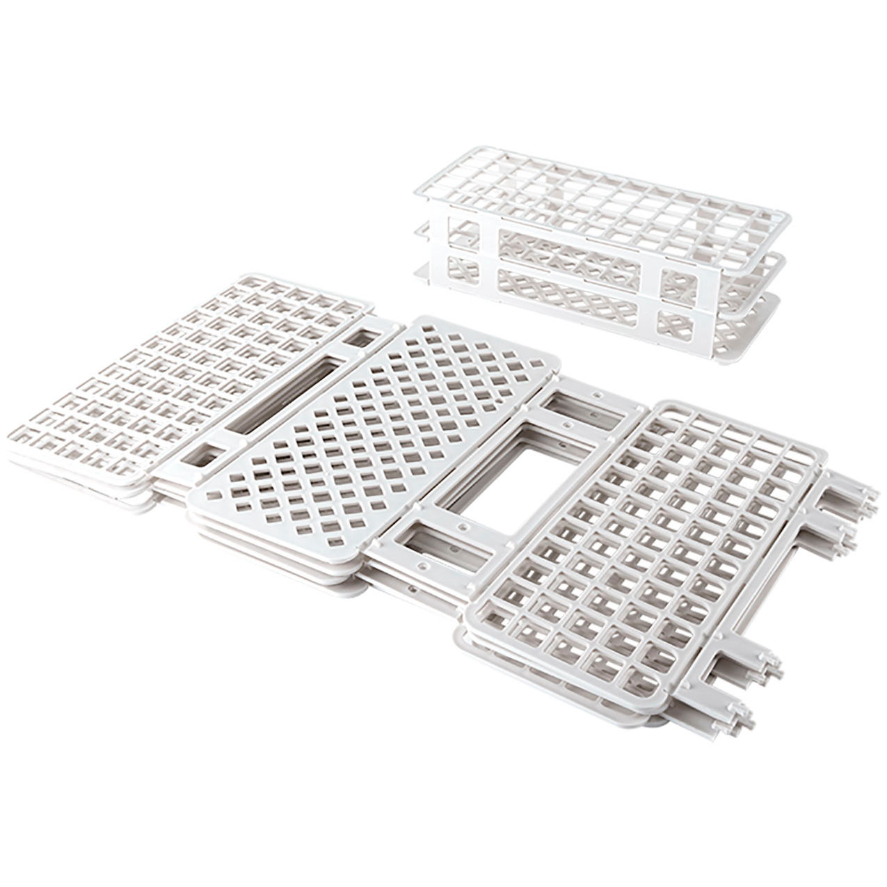 LabChoice Test Tube Racks For 17mm Tubes, White