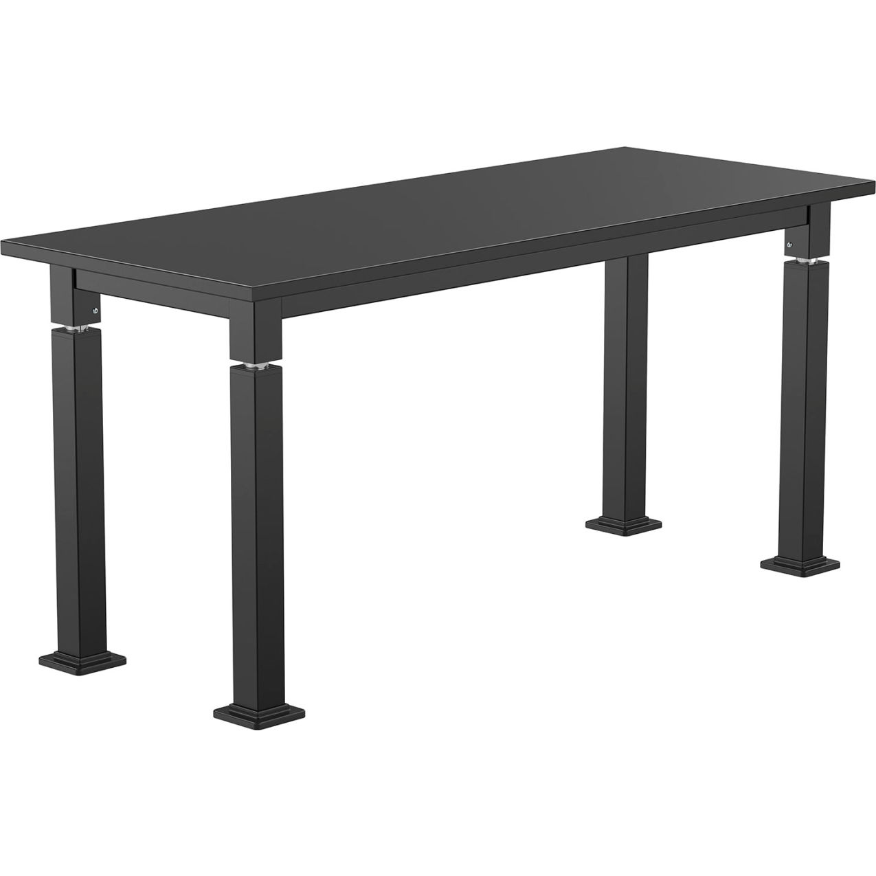 Aero-Lift Adj. Height Science Lab Table, Chemical Resistant Top, 60"L x 24"W x 42"H, Black
