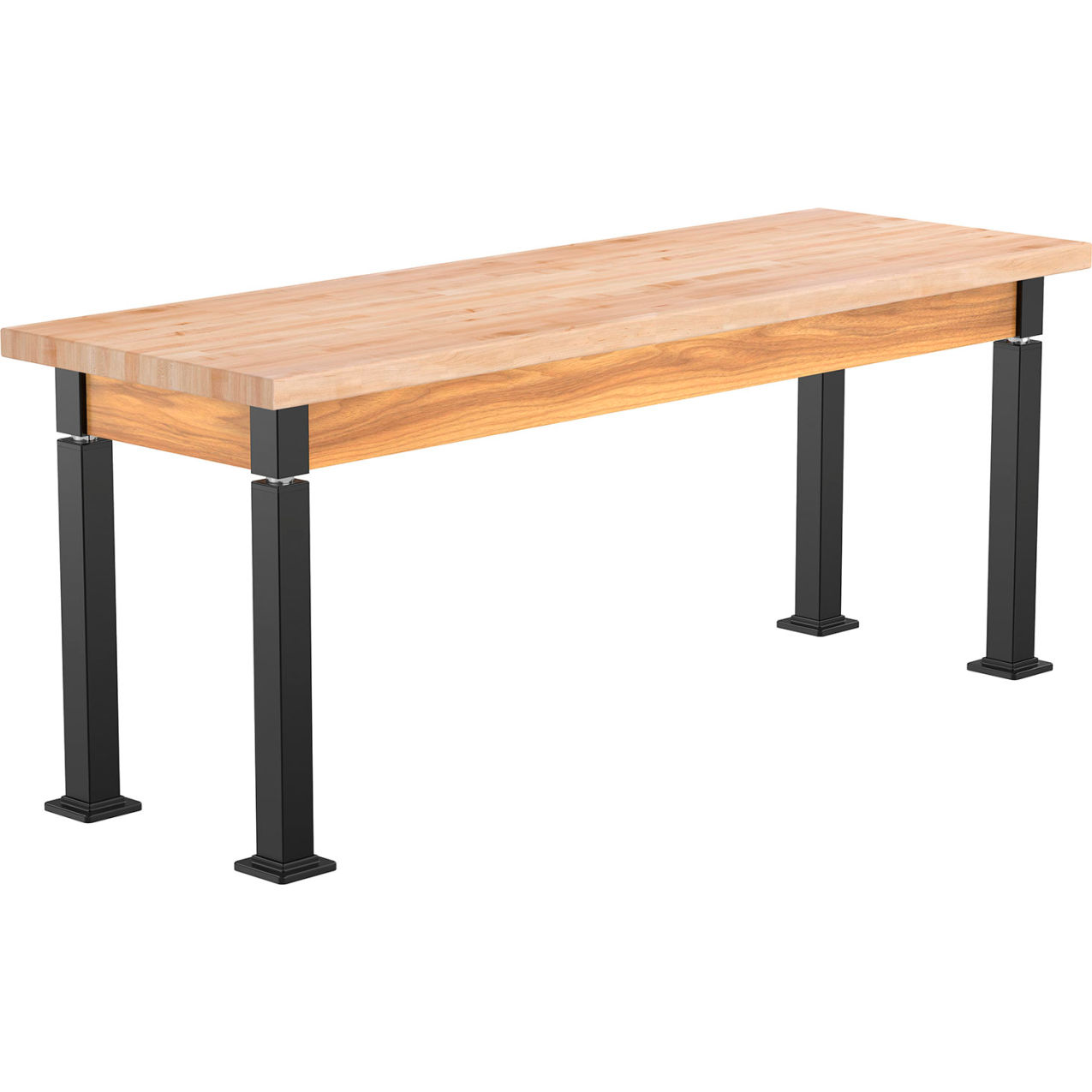 Aero-Lift Adjustable Height Science Lab Table, Phenolic Top, 72"L x 24"W x 42"H, Ash