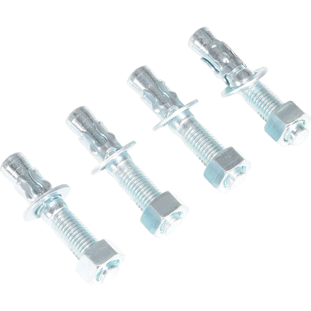 AS Steel Concrete Sleeve Anchor Bolt, Zinc Plated, 3/4" x 4", 4/Pack