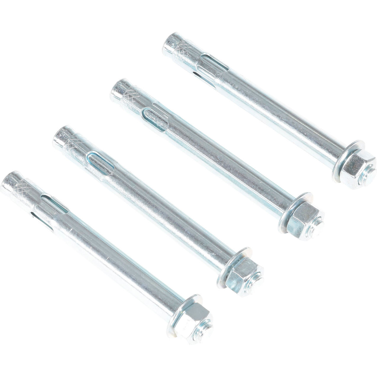 AS Steel Concrete Sleeve Anchor Bolt, Zinc Plated, 3/4" x 6", 4/Pack