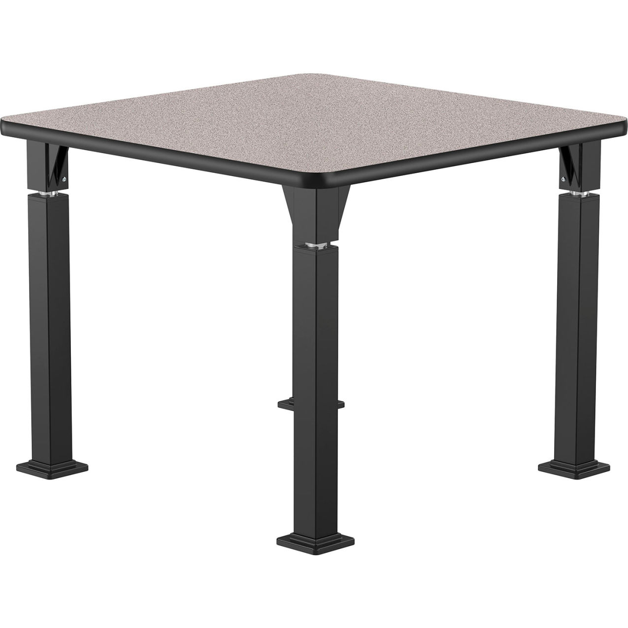 Aero-Lift Adj. Height HD Square Activity Table, Laminate Top, 36"L x 36"W x 42"H, Black