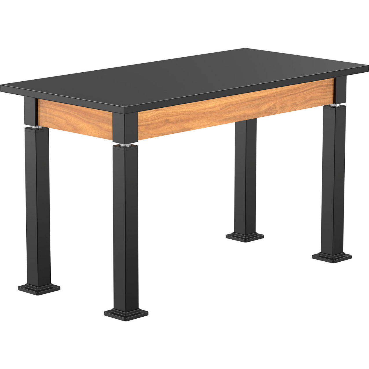 Aero-Lift Adjustable Height Science Lab Table, Chemical Resistant Top, 48"L x 24"W x 42"H, Ash