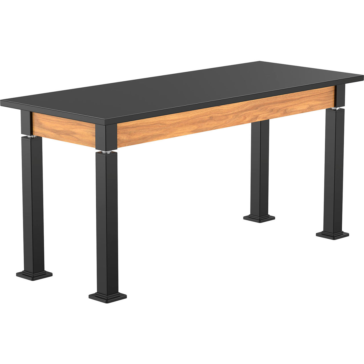Aero-Lift Adj. Height Science Lab Table, Chemical Resistant Top, 60"L x 24"W x 42"H, Ash