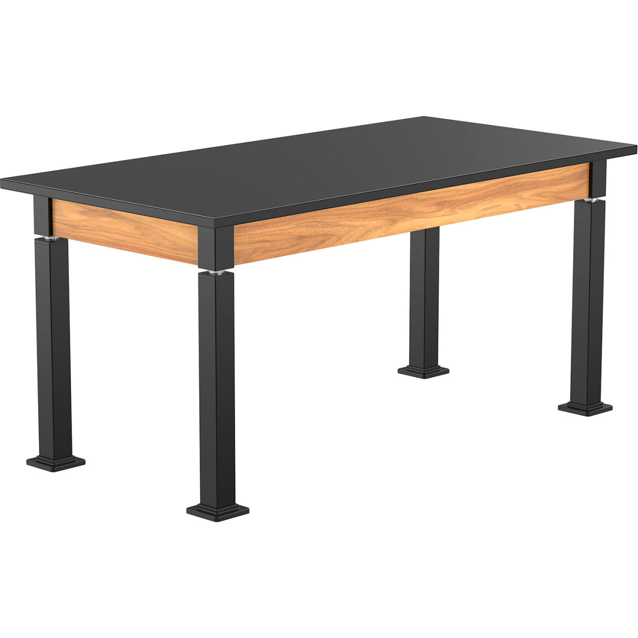 Aero-Lift Adj. Height Science Lab Table, Chemical Resistant Top, 60"L x 30"W x 42"H, Ash