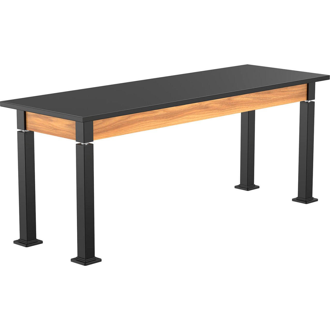 Aero-Lift Adj. Height Science Lab Table, Chemical Resistant Top, 72"L x 24"W x 42"H, Ash