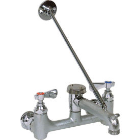 Service Faucet with Wall Bracket, 8" O.C. Splash Mount