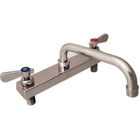 Stainless Steel Faucet, 8" Swing Spout, 8" Deck Mount