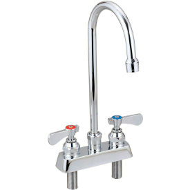 Solid Body Faucet, 5" Gooseneck Spout, 4" O.C. Deck Mount