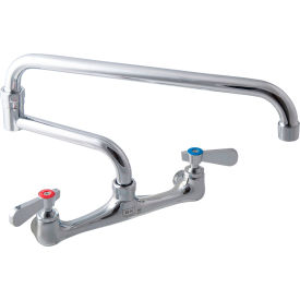 Standard Duty Faucet, 18" Double-Jointed Swing Spout, 8" O.C. Splash Mount
