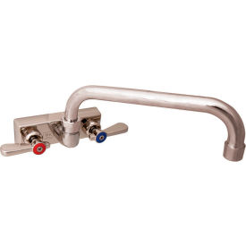 Stainless Steel Faucet, 16" Swing Spout, 4" Splash Mount