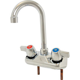 Standard Duty Faucet, 3-1/2" Gooseneck Spout, 4" O.C. Shallow Splash Mount