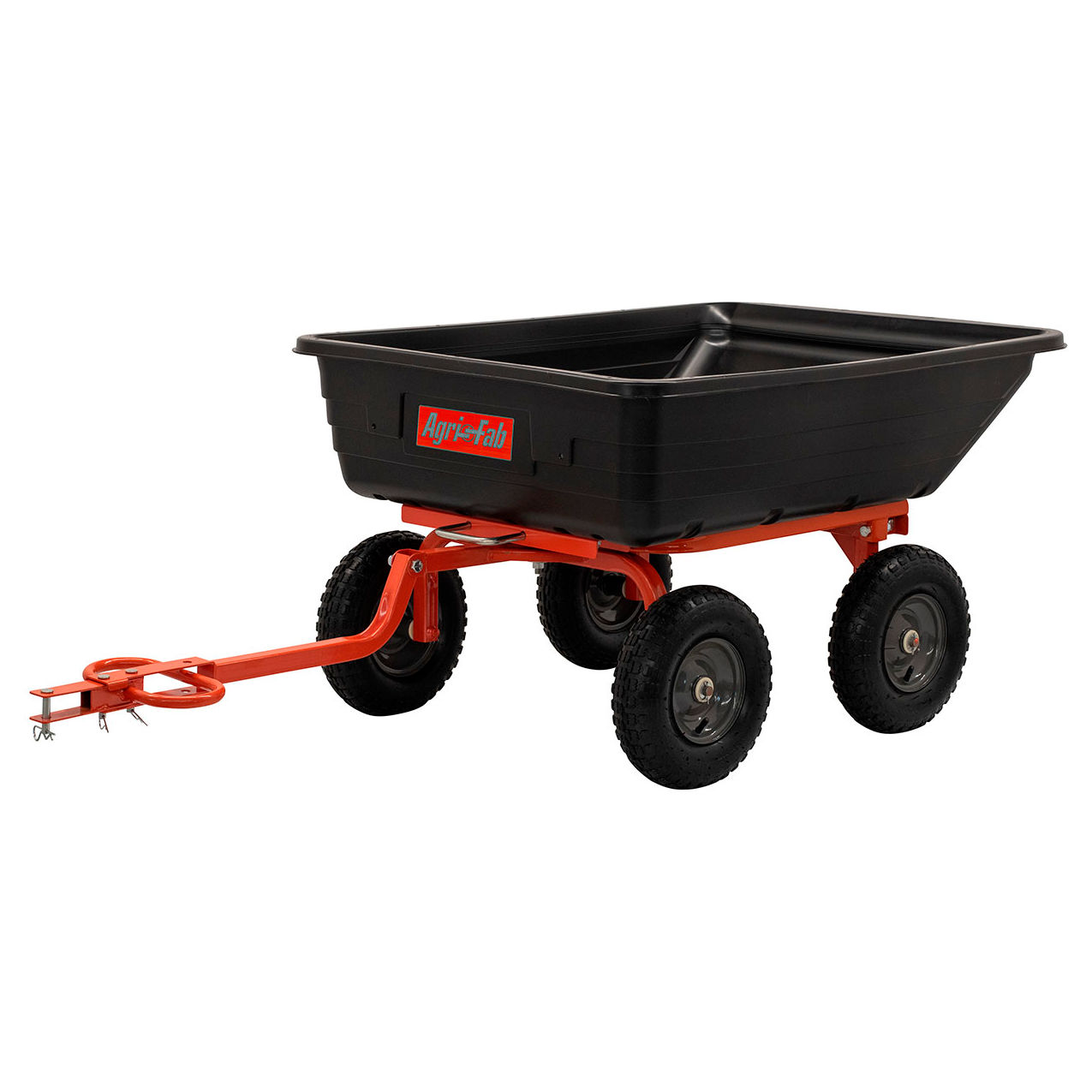 4 Wheel Garden Wagon, 10 Cu. Ft. Capacity, Black/Orange