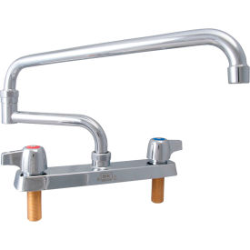 Standard Duty Faucet, 18" Double-Jointed Swing Spout, 8" O.C. Deck Mount
