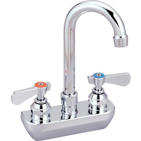 Solid Body Faucet, 3-1/2" Gooseneck Spout, 4" O.C. Splash Mount