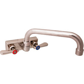 Evolution Stainless Steel Faucet, 8" Swing Spout, 4" Splash Mount