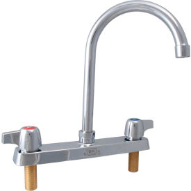 Standard Duty Faucet, 5" Gooseneck Spout, 8" O.C. Deck Mount