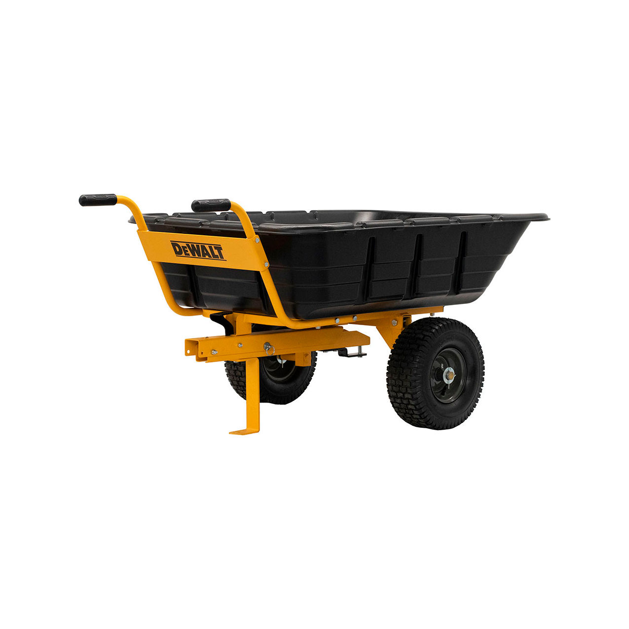 Dual Wheel Swivel Cart, 10 Cu. Ft. Capacity, Black/Orange