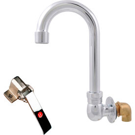 Single Pedal Knee Valve Kit with Splash Mount Faucet, 3-1/2" Gooseneck Spout