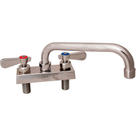 Stainless Steel Faucet, 8" Swing Spout, 4" Deck Mount