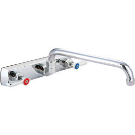 Solid Body Faucet, 16" Swing Spout, 8" O.C. Splash Mount