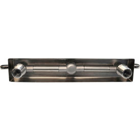 Stainless Steel Faucet, 10" Swing Spout, 8" Splash Mount