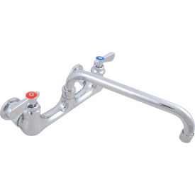 Heavy Duty Faucet, 16" Swing Spout, 8" O.C. Splash Mount