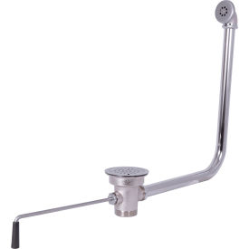 Twist Lever Drain Waste Valve with Overflow, 11" Handle, 3-1/2" Opening