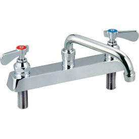 Solid Body Faucet, 8" Swing Spout, 8" O.C. Deck Mount