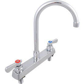 Solid Body Faucet, 5" Gooseneck Spout, 8" O.C. Deck Mount