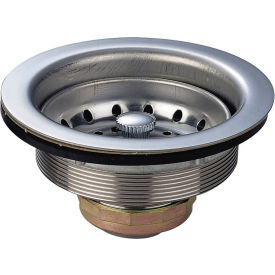 Stainless Steel Basket Drain with Crumb Cup, 3-1/2" Opening