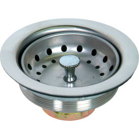 304 Stainless Steel Basket Drain with Crumb Cup, 3-1/2" Opening