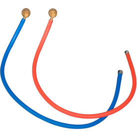 Flexible Color Coded Water Line Connectors, (Red) Hot, (Blue) Cold