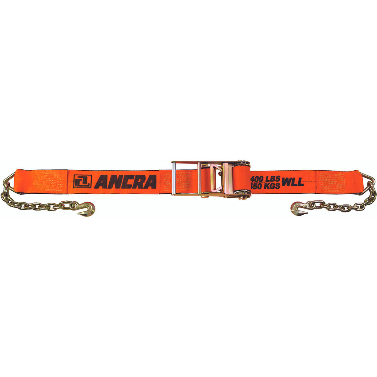 X-Treme Webbing Ratchet Strap with Chain Anchors, 4" x 30'