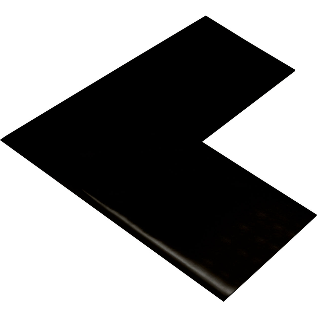 Floor Tape Angles, 4"W x 8"L, 50 Mil, Black, 50/Pack
