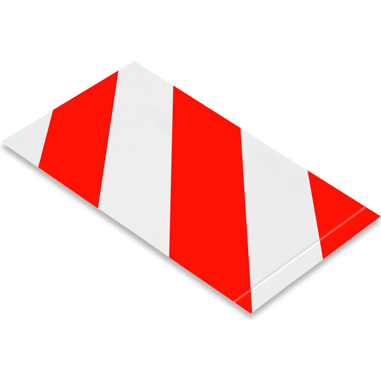 Safety Floor Tape Segments, 4"W x 10"L, 50 Mil, Striped, Red/White, 100/Pack