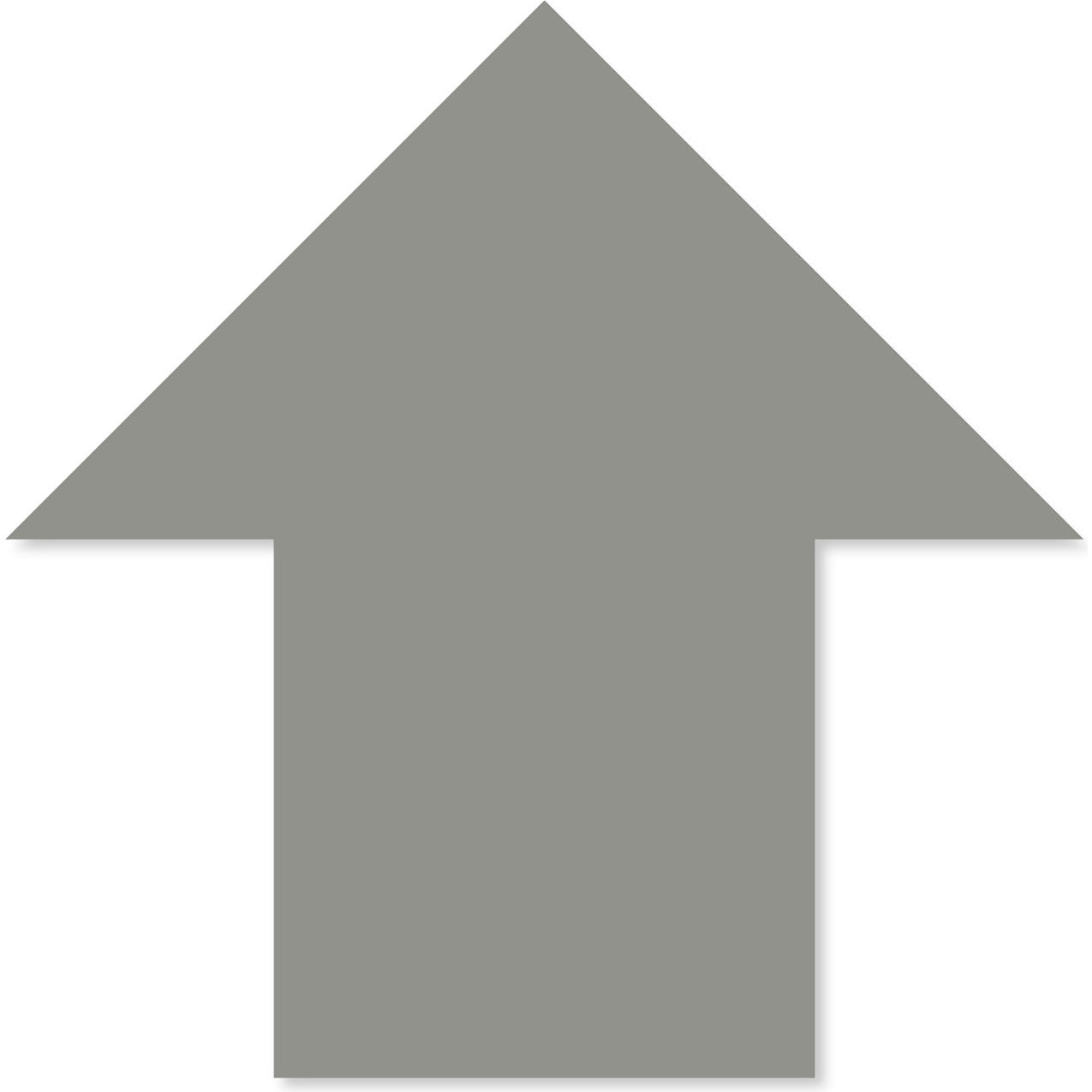 Line Floor Arrows, 5-1/2''W x 5-1/2''L, 50 Mil, Gray, 50/Pack