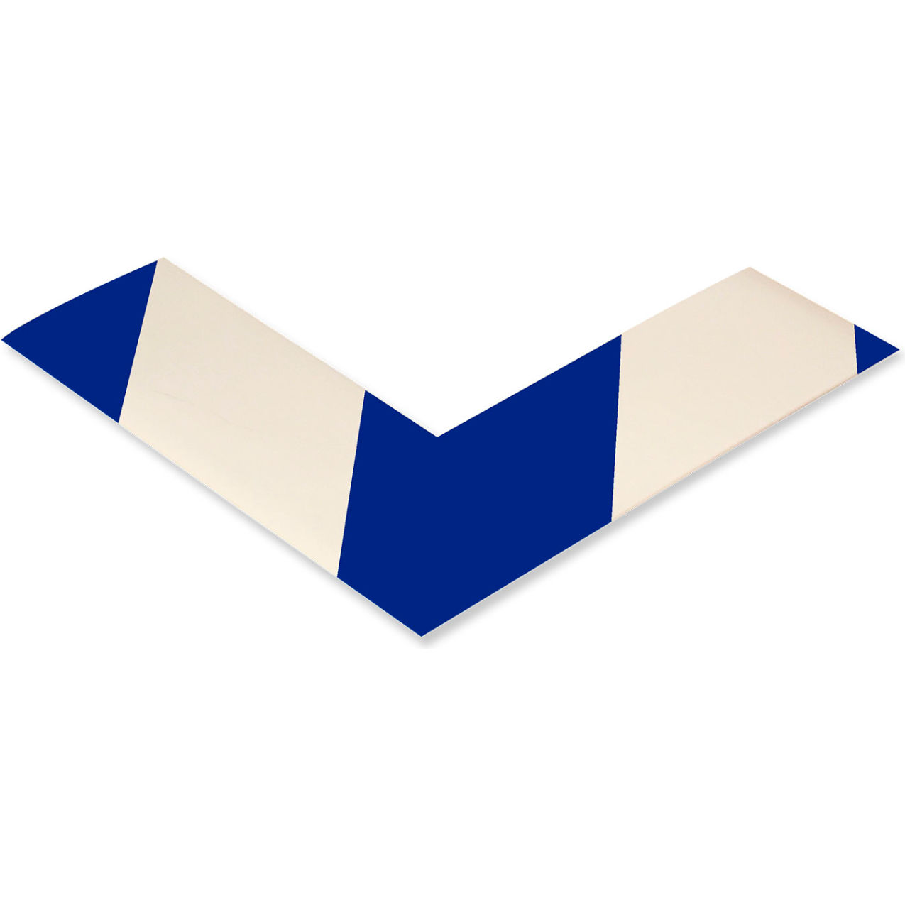 Floor Tape Angles, 2"W x 6"L, 50 Mil, Blue/White, 100/Pack