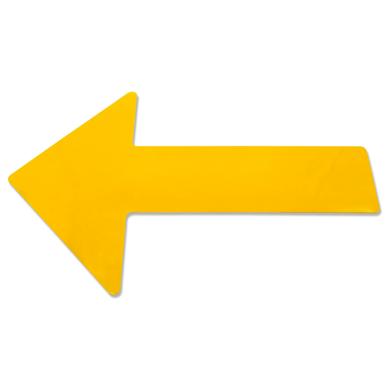 Floor Tape Arrows, 15"W x 10"L, 50 Mil, Yellow, 20/Pack