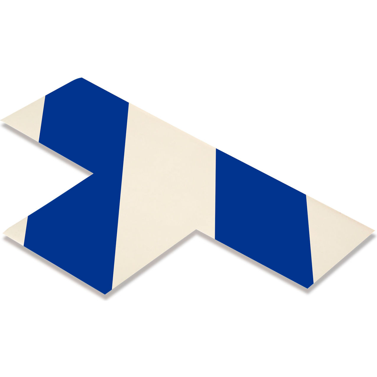 Floor Tape Ts, 3"W x 6"L, 50 Mil, Blue/White, 100/Pack